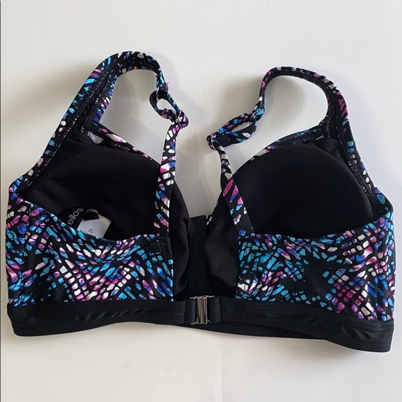 Ellos Multi Colored Striped Geometric Bikini Top - Picture 3 of 5